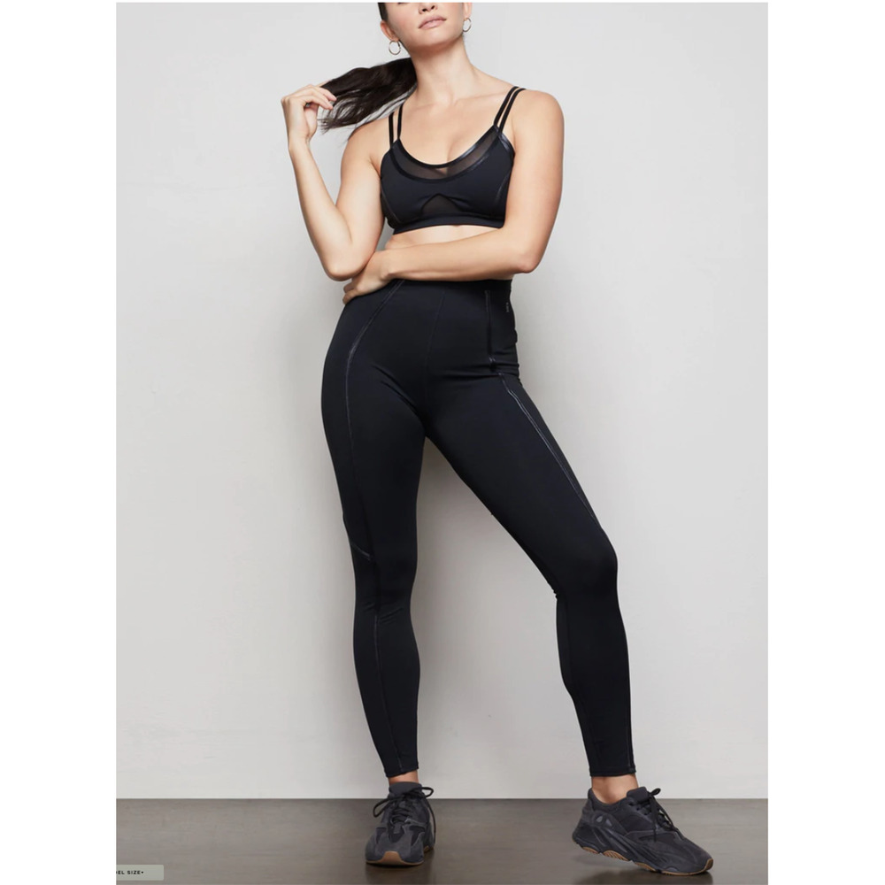 GOOD AMERICAN NWT Black Active Corset Seam Legging // Small - Picture 4 of 15